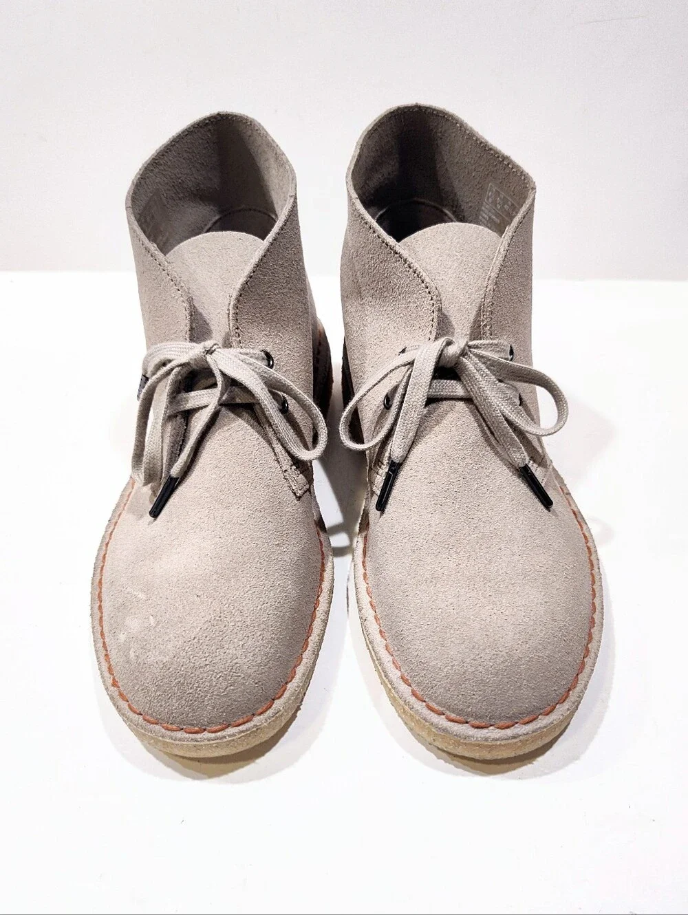 Clarks Originals Desert Boot Premium C.F. Stead Suede Sand Beige Mens US 9.5 M